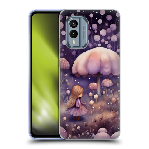 Haroulita Whimsical Girl And Mushroom Soft Gel Case for Nokia X30