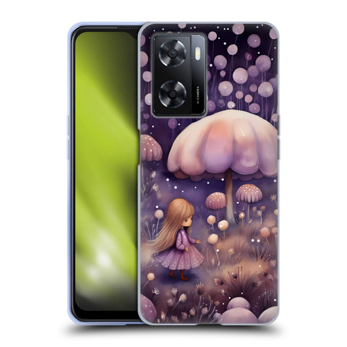 Haroulita Whimsical Girl And Mushroom Soft Gel Case for OPPO A57s