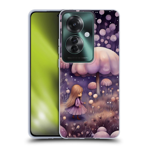 Haroulita Whimsical Girl And Mushroom Soft Gel Case for OPPO Reno11 F 5G / F25 Pro 5G