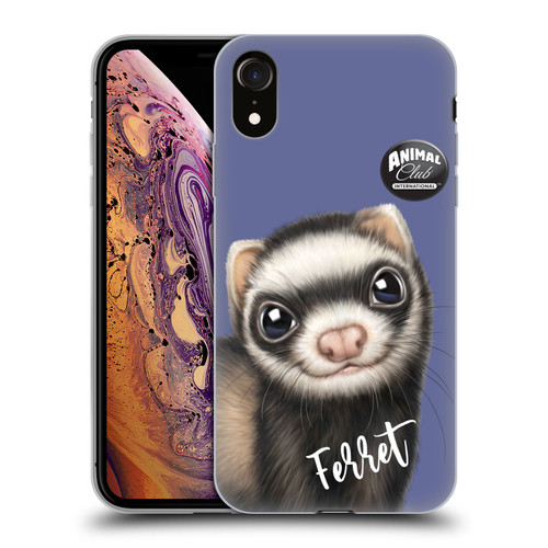 Animal Club International Faces Ferret Soft Gel Case for Apple iPhone XR