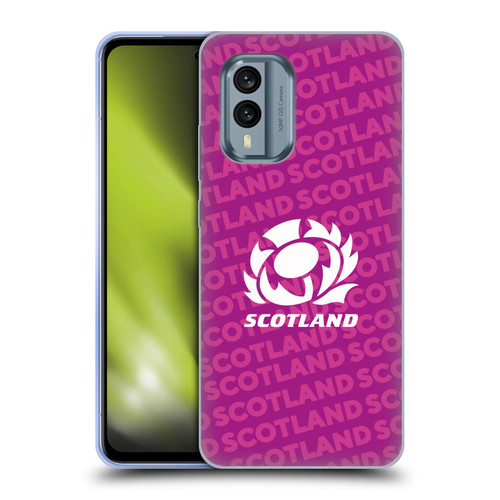 Scotland Rugby Graphics Logo Purple Soft Gel Case for Nokia X30