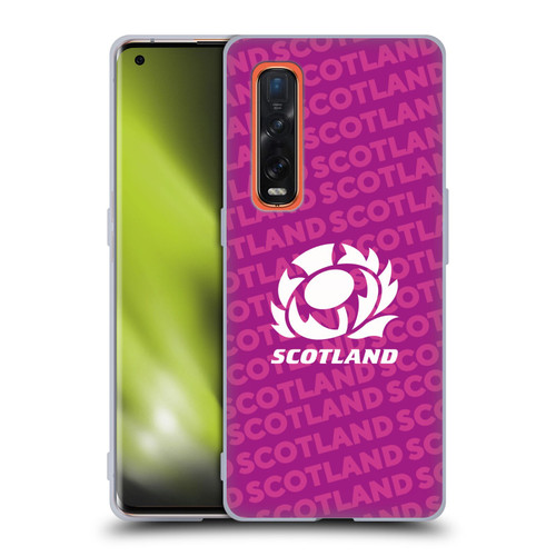 Scotland Rugby Graphics Logo Purple Soft Gel Case for OPPO Find X2 Pro 5G