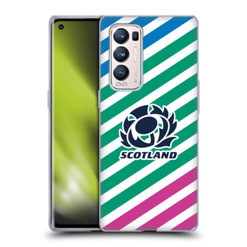 Scotland Rugby Graphics Lines Soft Gel Case for OPPO Find X3 Neo / Reno5 Pro+ 5G