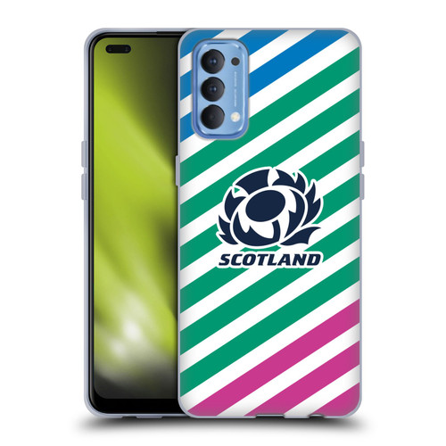 Scotland Rugby Graphics Lines Soft Gel Case for OPPO Reno 4 5G