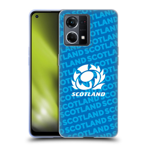 Scotland Rugby Graphics Logo Blue Soft Gel Case for OPPO Reno8 4G