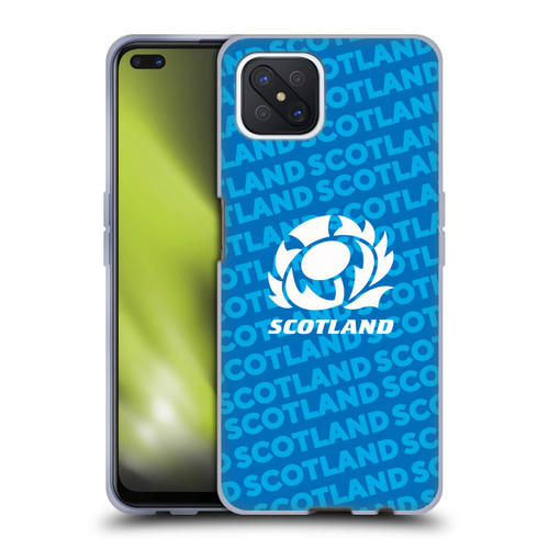 Scotland Rugby Graphics Logo Blue Soft Gel Case for OPPO Reno4 Z 5G