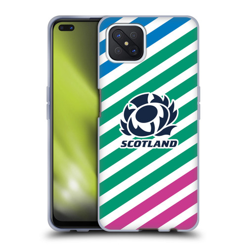 Scotland Rugby Graphics Lines Soft Gel Case for OPPO Reno4 Z 5G