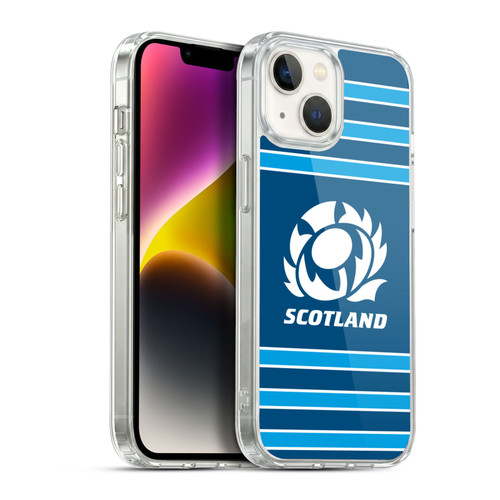 Scotland Rugby Logo 2 Stripes Soft Gel Case for Apple iPhone 14
