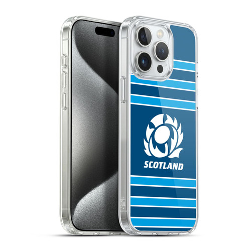Scotland Rugby Logo 2 Stripes Soft Gel Case for Apple iPhone 15 Pro Max