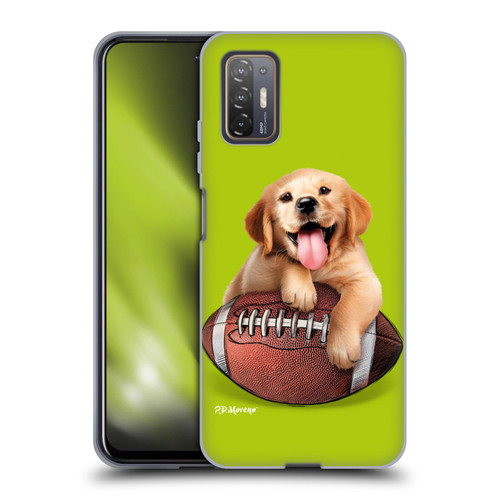 P.D. Moreno Sport Puppies Golden Retriever Football Soft Gel Case for HTC Desire 21 Pro 5G