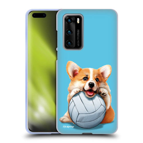 P.D. Moreno Sport Puppies Corgi Volleyball Soft Gel Case for Huawei P40 5G