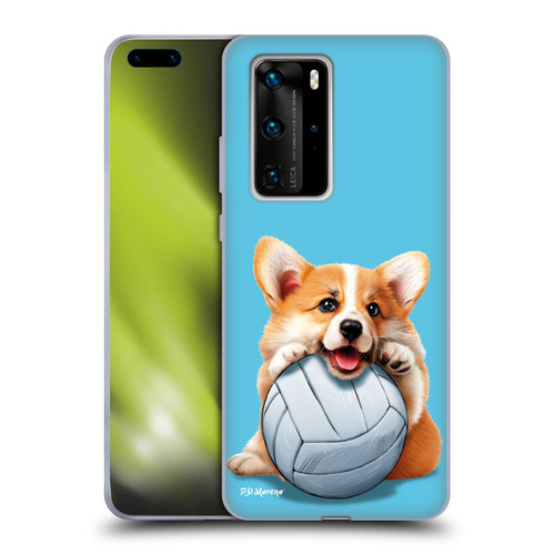 P.D. Moreno Sport Puppies Corgi Volleyball Soft Gel Case for Huawei P40 Pro / P40 Pro Plus 5G