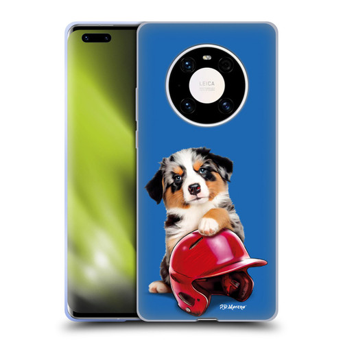 P.D. Moreno Sport Puppies Australian Shepherd Helmet Soft Gel Case for Huawei Mate 40 Pro 5G