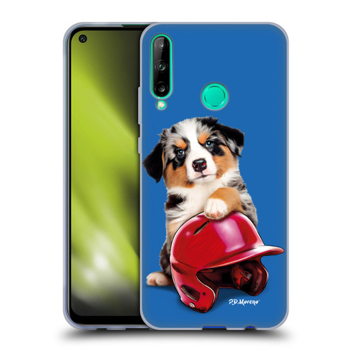 P.D. Moreno Sport Puppies Australian Shepherd Helmet Soft Gel Case for Huawei P40 lite E
