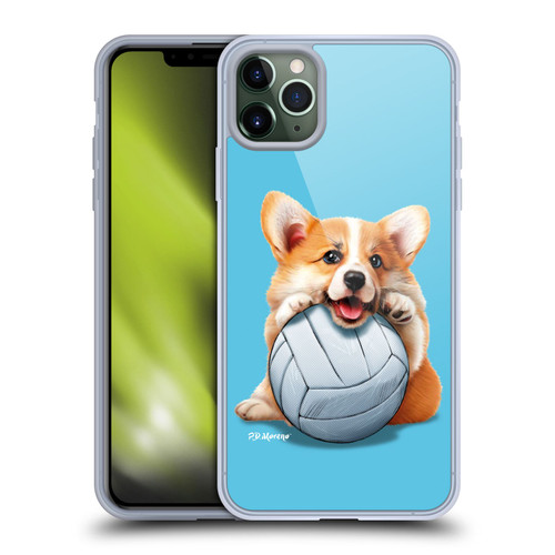 P.D. Moreno Sport Puppies Corgi Volleyball Soft Gel Case for Apple iPhone 11 Pro Max