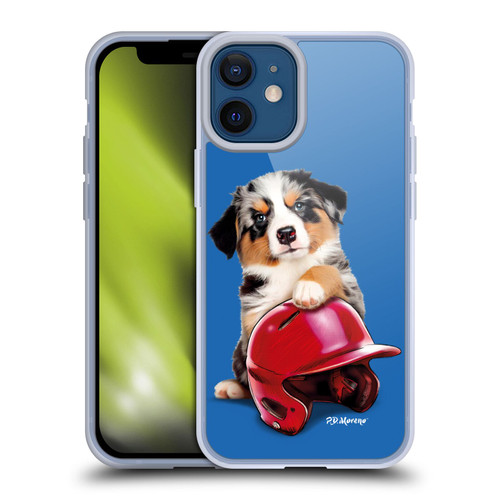 P.D. Moreno Sport Puppies Australian Shepherd Helmet Soft Gel Case for Apple iPhone 12 Mini