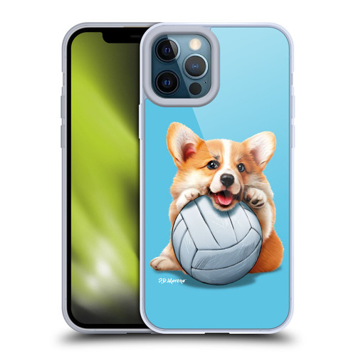 P.D. Moreno Sport Puppies Corgi Volleyball Soft Gel Case for Apple iPhone 12 Pro Max