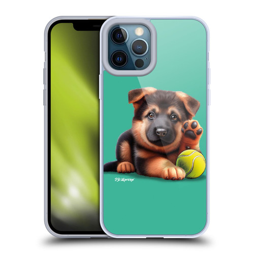 P.D. Moreno Sport Puppies German Shepherd Tennis Soft Gel Case for Apple iPhone 12 Pro Max