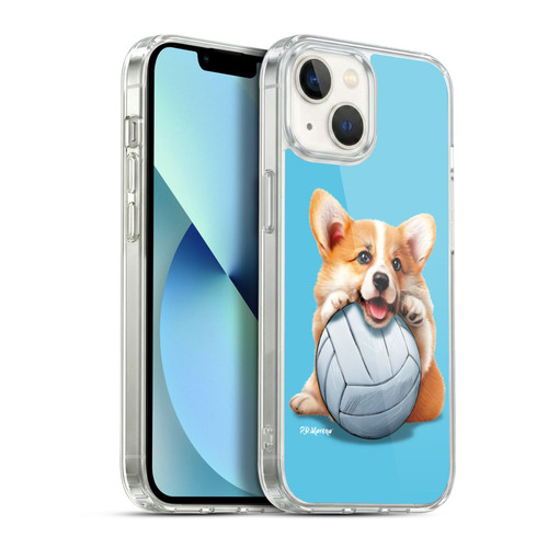 P.D. Moreno Sport Puppies Corgi Volleyball Soft Gel Case for Apple iPhone 13
