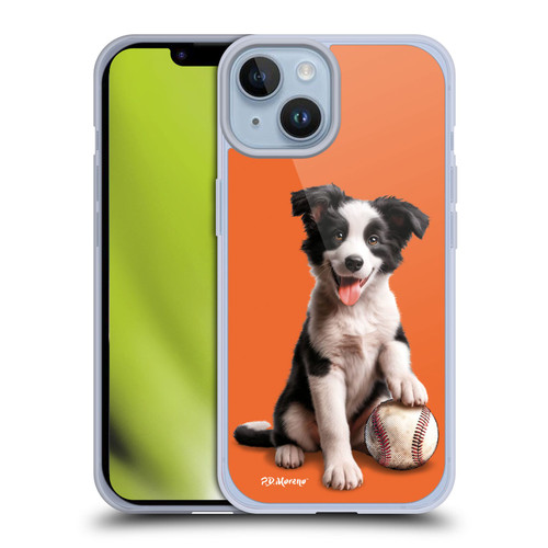 P.D. Moreno Sport Puppies Border Collie Baseball Soft Gel Case for Apple iPhone 14