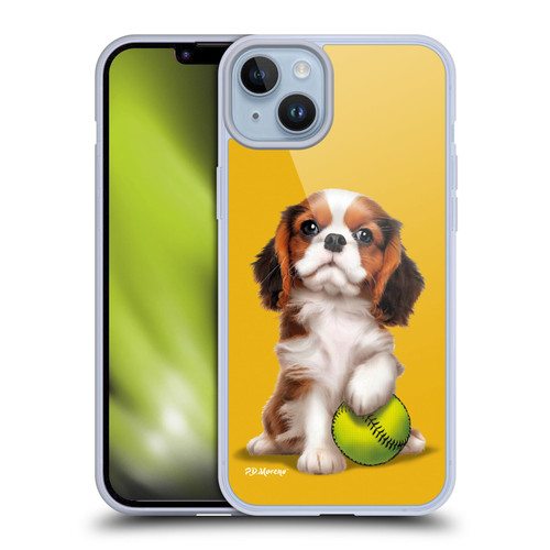 P.D. Moreno Sport Puppies Cavalier King Charles Baseball Soft Gel Case for Apple iPhone 14 Plus