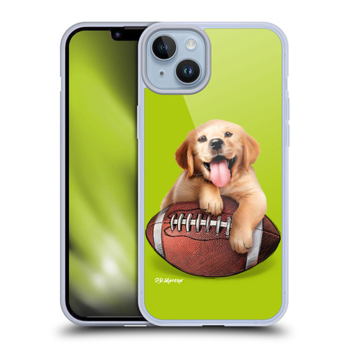 P.D. Moreno Sport Puppies Golden Retriever Football Soft Gel Case for Apple iPhone 14 Plus