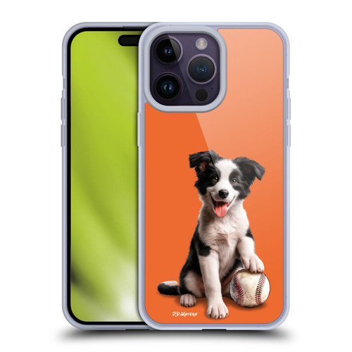 P.D. Moreno Sport Puppies Border Collie Baseball Soft Gel Case for Apple iPhone 14 Pro Max