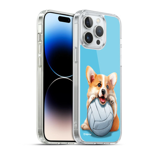 P.D. Moreno Sport Puppies Corgi Volleyball Soft Gel Case for Apple iPhone 14 Pro Max & MagSafe