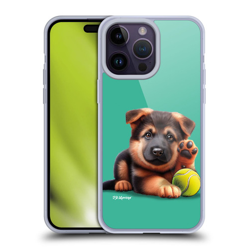 P.D. Moreno Sport Puppies German Shepherd Tennis Soft Gel Case for Apple iPhone 14 Pro Max