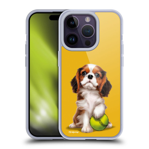 P.D. Moreno Sport Puppies Cavalier King Charles Baseball Soft Gel Case for Apple iPhone 14 Pro