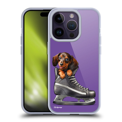 P.D. Moreno Sport Puppies Dachshund Hockey Soft Gel Case for Apple iPhone 14 Pro