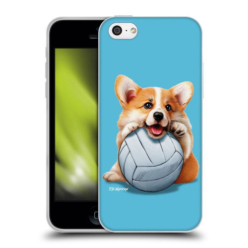 P.D. Moreno Sport Puppies Corgi Volleyball Soft Gel Case for Apple iPhone 5c