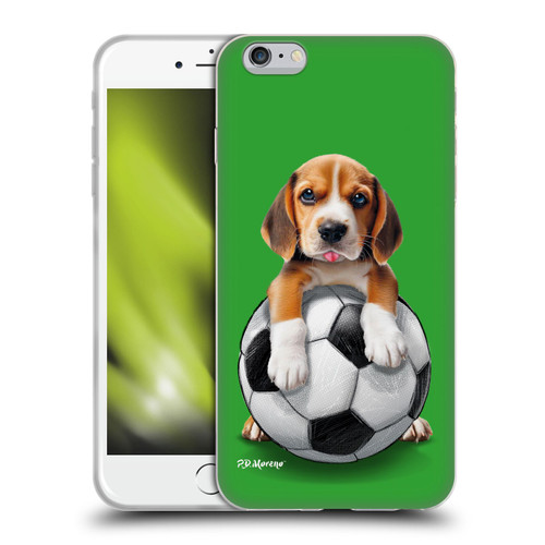 P.D. Moreno Sport Puppies Beagle Soccer Soft Gel Case for Apple iPhone 6 Plus / iPhone 6s Plus