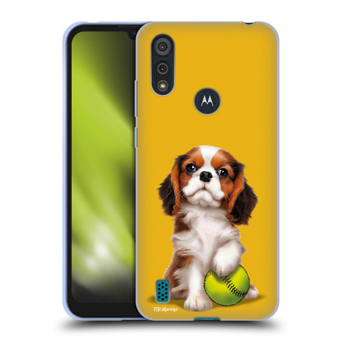 P.D. Moreno Sport Puppies Cavalier King Charles Baseball Soft Gel Case for Motorola Moto E6s (2020)