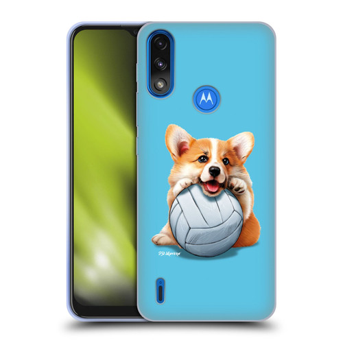 P.D. Moreno Sport Puppies Corgi Volleyball Soft Gel Case for Motorola Moto E7 Power / Moto E7i Power