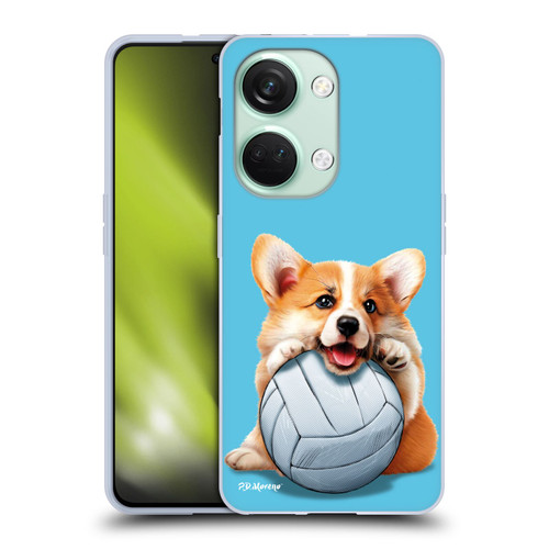 P.D. Moreno Sport Puppies Corgi Volleyball Soft Gel Case for OnePlus Nord 3 5G