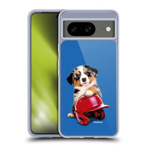 P.D. Moreno Sport Puppies Australian Shepherd Helmet Soft Gel Case for Google Pixel 8