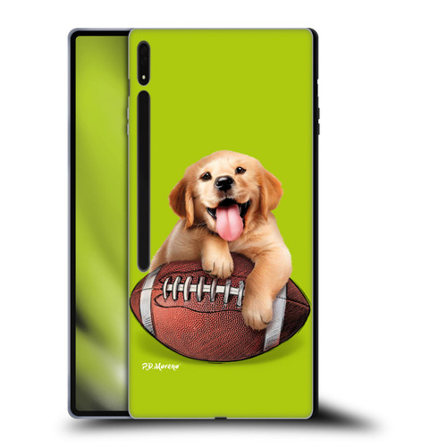P.D. Moreno Sport Puppies Golden Retriever Football Soft Gel Case for Samsung Galaxy Tab S8 Ultra