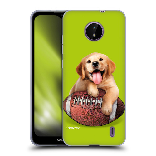 P.D. Moreno Sport Puppies Golden Retriever Football Soft Gel Case for Nokia C10 / C20