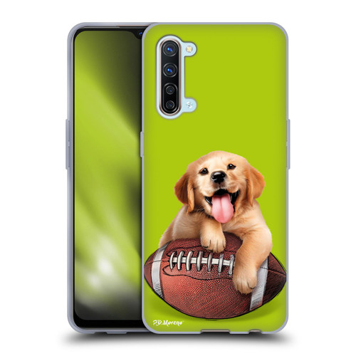 P.D. Moreno Sport Puppies Golden Retriever Football Soft Gel Case for OPPO Find X2 Lite 5G