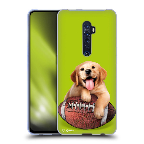 P.D. Moreno Sport Puppies Golden Retriever Football Soft Gel Case for OPPO Reno 2