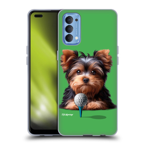 P.D. Moreno Sport Puppies Yorkshire Terrier Golf Soft Gel Case for OPPO Reno 4 5G
