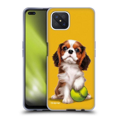 P.D. Moreno Sport Puppies Cavalier King Charles Baseball Soft Gel Case for OPPO Reno4 Z 5G