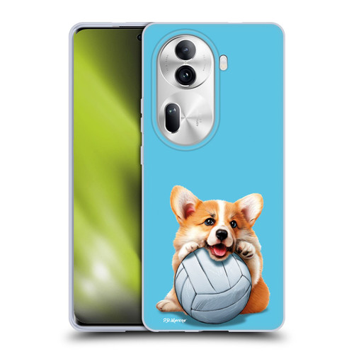 P.D. Moreno Sport Puppies Corgi Volleyball Soft Gel Case for OPPO Reno11 Pro