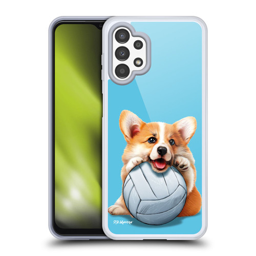 P.D. Moreno Sport Puppies Corgi Volleyball Soft Gel Case for Samsung Galaxy A13 (2022)
