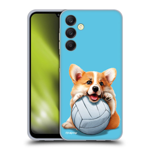 P.D. Moreno Sport Puppies Corgi Volleyball Soft Gel Case for Samsung Galaxy A25 5G