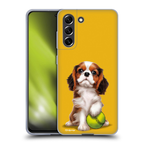 P.D. Moreno Sport Puppies Cavalier King Charles Baseball Soft Gel Case for Samsung Galaxy S21 FE 5G