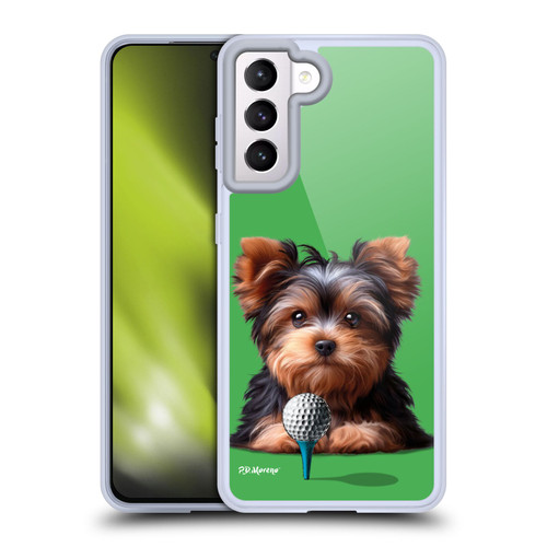 P.D. Moreno Sport Puppies Yorkshire Terrier Golf Soft Gel Case for Samsung Galaxy S21 5G