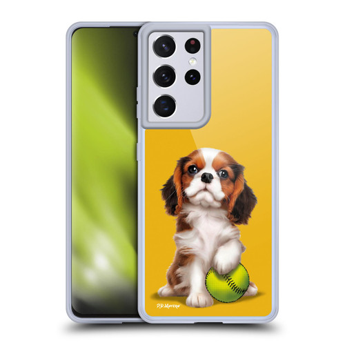 P.D. Moreno Sport Puppies Cavalier King Charles Baseball Soft Gel Case for Samsung Galaxy S21 Ultra 5G