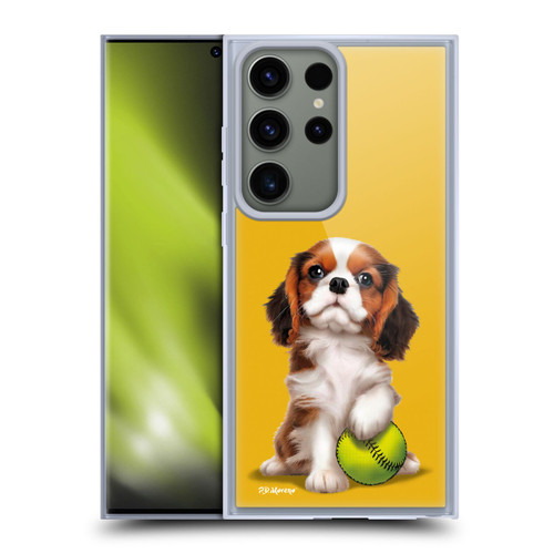 P.D. Moreno Sport Puppies Cavalier King Charles Baseball Soft Gel Case for Samsung Galaxy S23 Ultra 5G